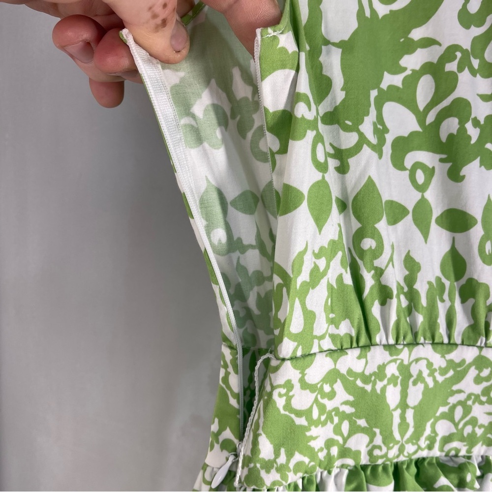 Cynthia Steffe Lime Green and White  Dress Women Size 10 - Picture 9 of 14